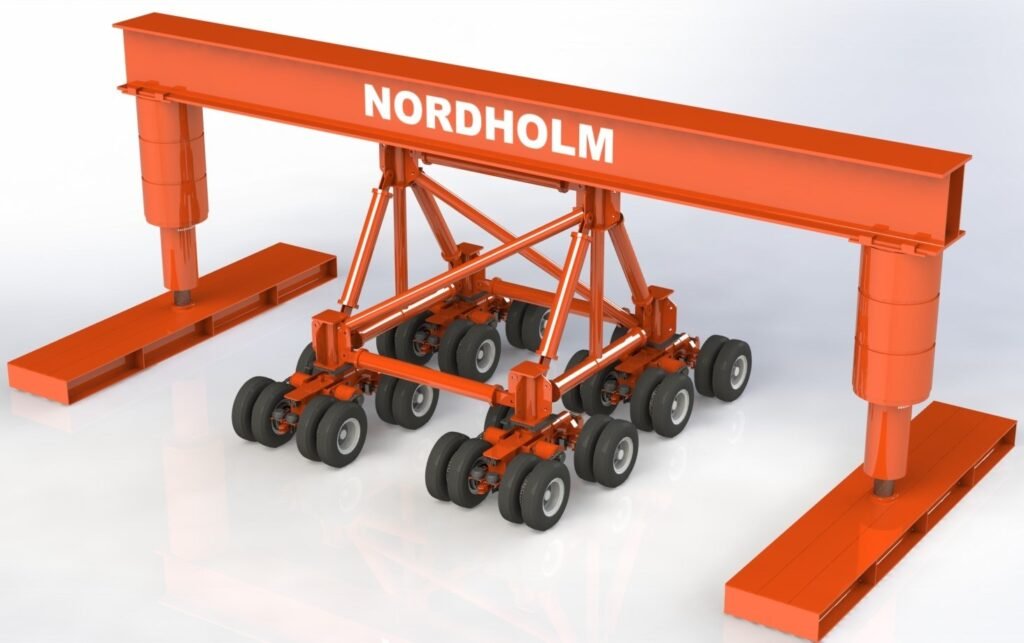 Precision hinge jacking for airport bridge infrastructure using Nordholm jacks